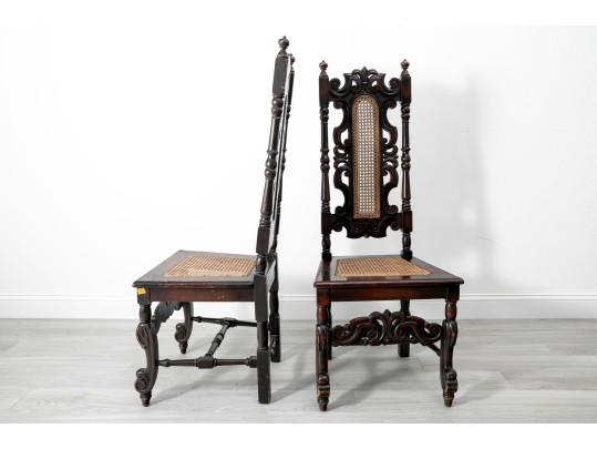 Antique Jacobean Styled Accent Chairs