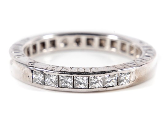 14k White Gold Moissanite Ring Size 5.75