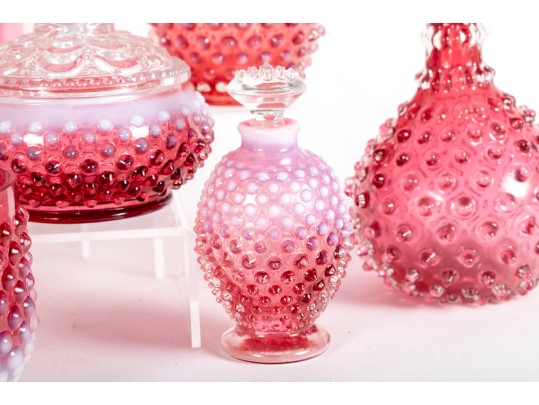 Hobnail Cranberry Depression Glassware