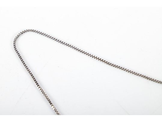 10k White Gold Mystic Topaz And Moissanite Pendant On A Sterling Chain