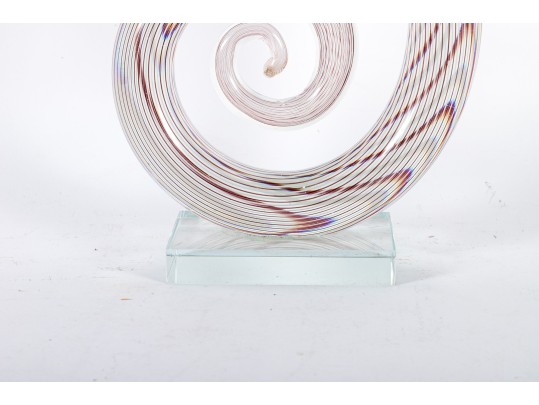 Impressive Corkscrew Art Glass Sculpture