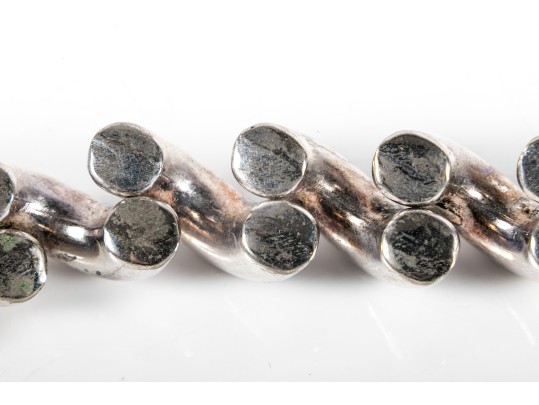 Chunky Sterling Silver Macaroni-Link Chain Necklace