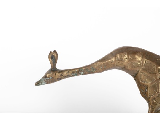 Vintage Brass Giraffe Figurine