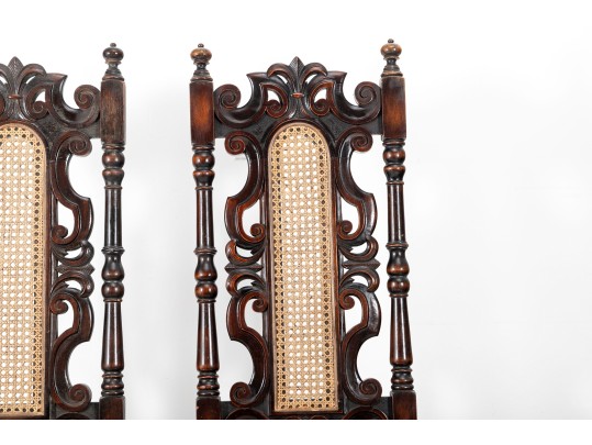Antique Jacobean Styled Accent Chairs