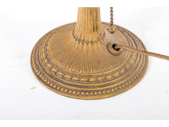 Art Deco Slag Glass Boudoir Table Lamp