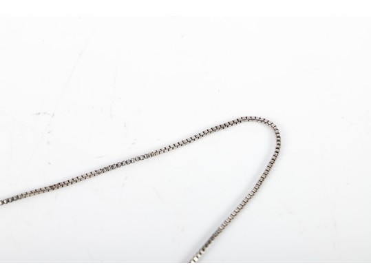 10k White Gold Mystic Topaz And Moissanite Pendant On A Sterling Chain