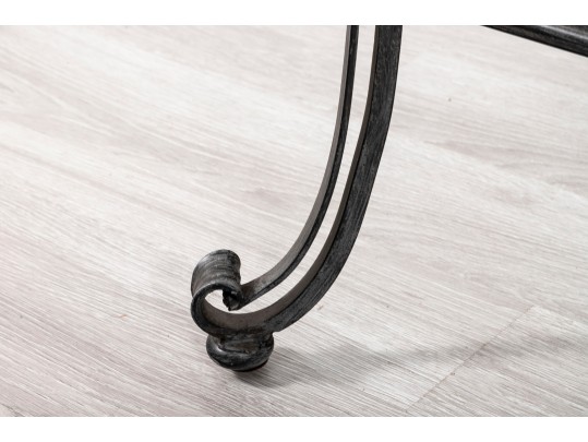 Glass And Iron Cocktail Table