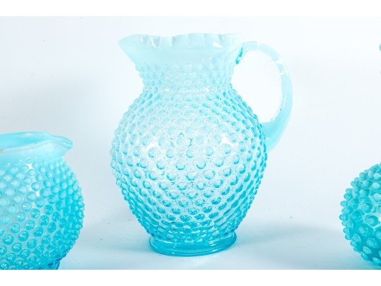 Blue Hobnail Depression Glass