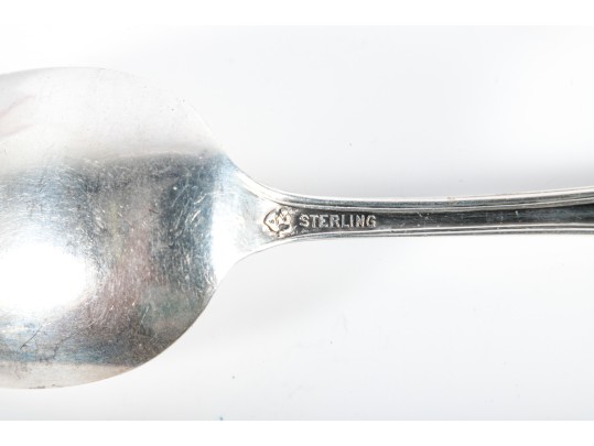 Simpson Hall Miller & Co. Sterling Silver Tea Spoons With Green Man/Lion Handles