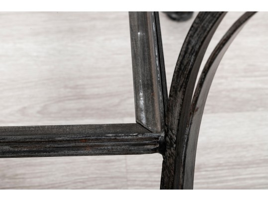 Glass And Iron Cocktail Table