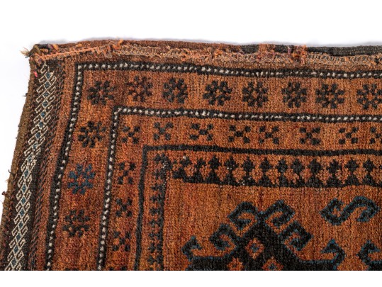 Vintage Distressed Wool Scatter Mat Or Pillow Case (3'9