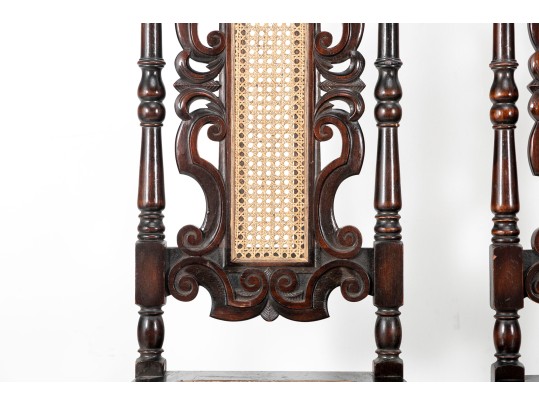 Antique Jacobean Styled Accent Chairs