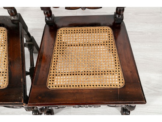 Antique Jacobean Styled Accent Chairs