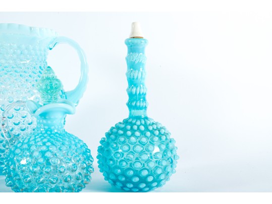 Blue Hobnail Depression Glass