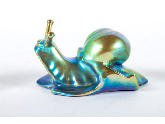 Zsolnay Hungary Eosin Iridescent Ceramic Animal Figurines