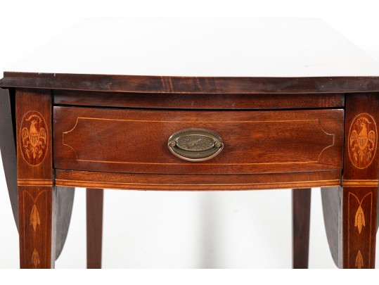 Pembroke Drop-Leaf Table With American Eagle And Shield Motifs