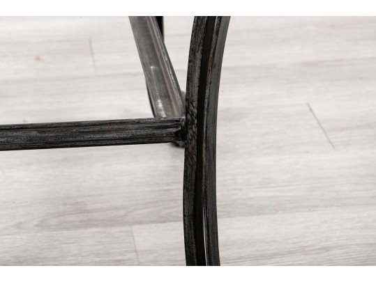 Glass And Iron Cocktail Table