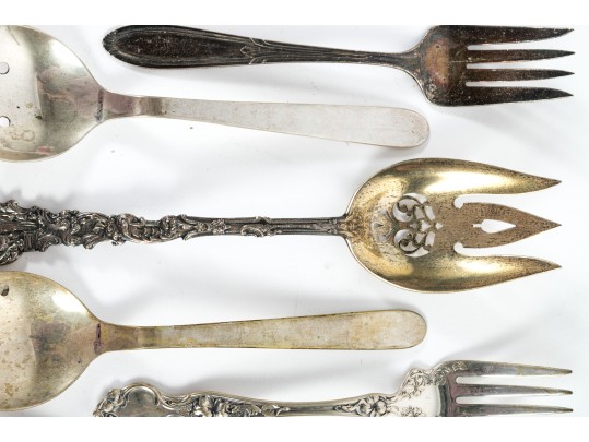 Sterling Silver Serving Utensils Incl. Gorham And R. Wallace & Son
