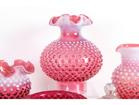 Hobnail Cranberry Depression Glassware
