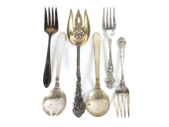 Sterling Silver Serving Utensils Incl. Gorham And R. Wallace & Son