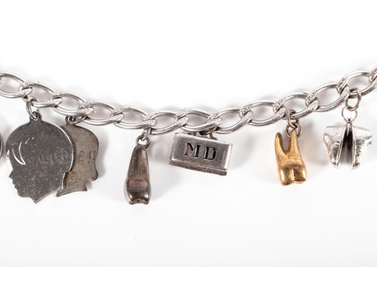 Fun Sterling Pediatric, Dental, And Fortune Themed Charm Bracelet