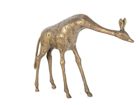 Vintage Brass Giraffe Figurine