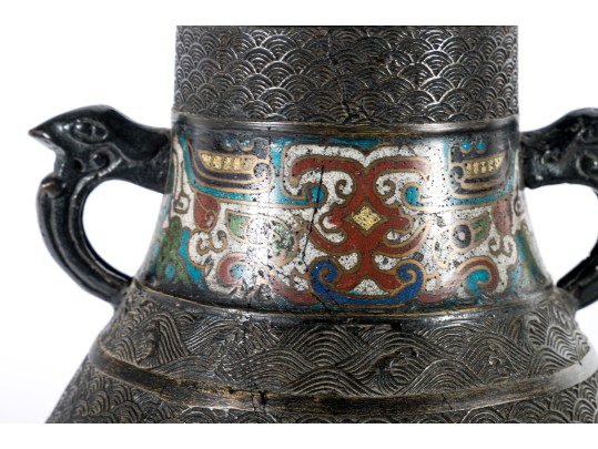 Nicely Aged Cloisonne Table Lamp