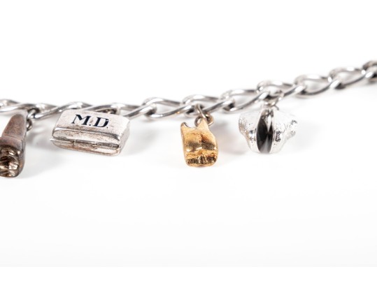 Fun Sterling Pediatric, Dental, And Fortune Themed Charm Bracelet