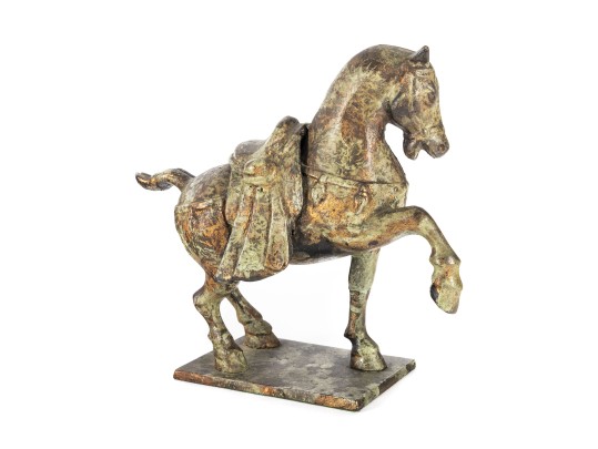 Chinese Tang-Style Metal Horse Sculpture