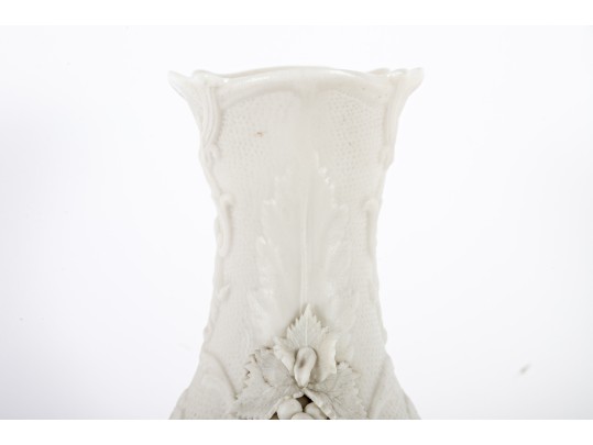 Antique Parian Porcelain Vase Depicting Eagles And Grapes