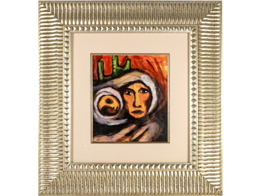 David Alfaro Siqueiros (Mexican, 1896-1974) Acrylic On Paper, Mother And Infant