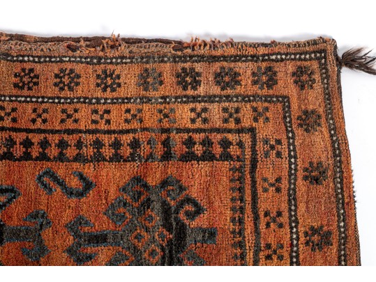 Vintage Distressed Wool Scatter Mat Or Pillow Case (3'9