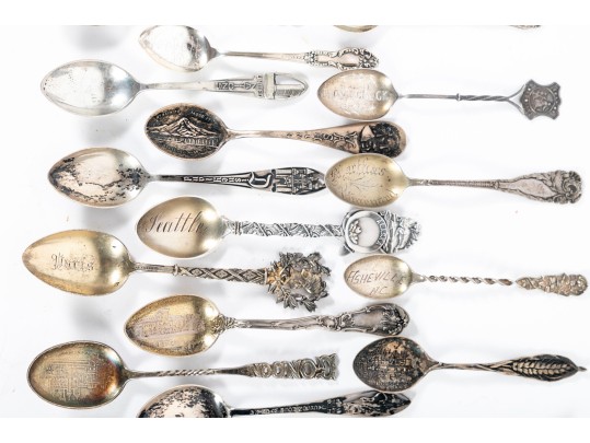 Sterling Silver Demitasse Souvenir Spoons