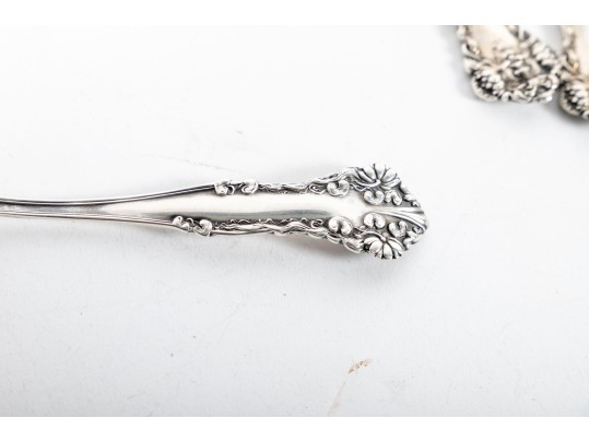 Simpson Hall Miller & Co. Sterling Silver Tea Spoons With Green Man/Lion Handles