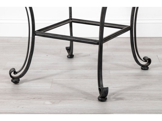 Glass And Iron Cocktail Table