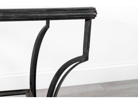 Glass And Iron Cocktail Table