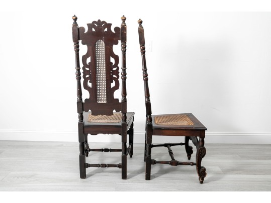 Antique Jacobean Styled Accent Chairs