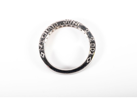 14k White Gold Moissanite Ring Size 5.75