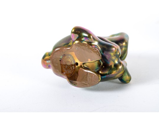 Zsolnay Hungary Eosin Iridescent Ceramic Animal Figurines