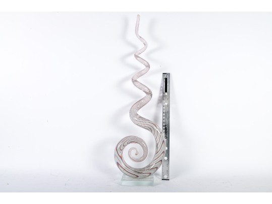 Impressive Corkscrew Art Glass Sculpture