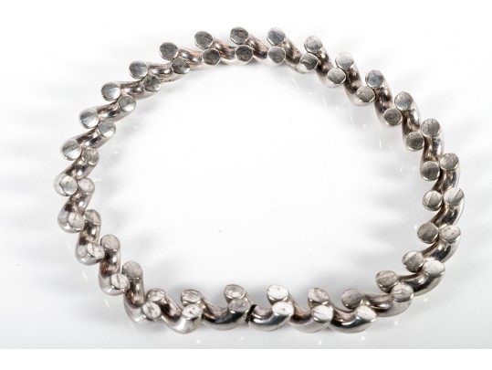Chunky Sterling Silver Macaroni-Link Chain Necklace