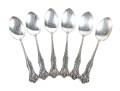 Simpson Hall Miller & Co. Sterling Silver Tea Spoons With Green Man/Lion Handles