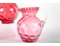 Cranberry Coin Depression Glass Pitchers