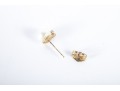 14k Yellow Gold Cultured Pearl And White Sapphire Stud Earrings