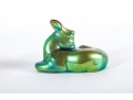 Zsolnay Hungary Eosin Iridescent Ceramic Animal Figurines