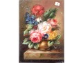 Signed Oil On Board Still Life Of Flowers