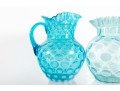 Blue Coin Spot Depression Glass Drinkware
