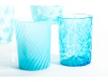 Variety Of Blue Depression Glass Tumblers