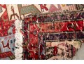 Colorful Wool Runner Rug With Camel Motifs (9’6” X 3’9)