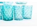 Blue Coin Spot Depression Glass Drinkware